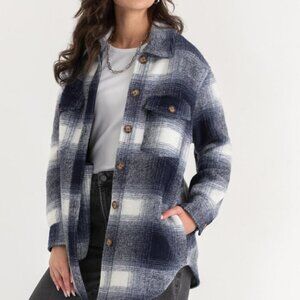 XL Wool Blend Shirt Jacket